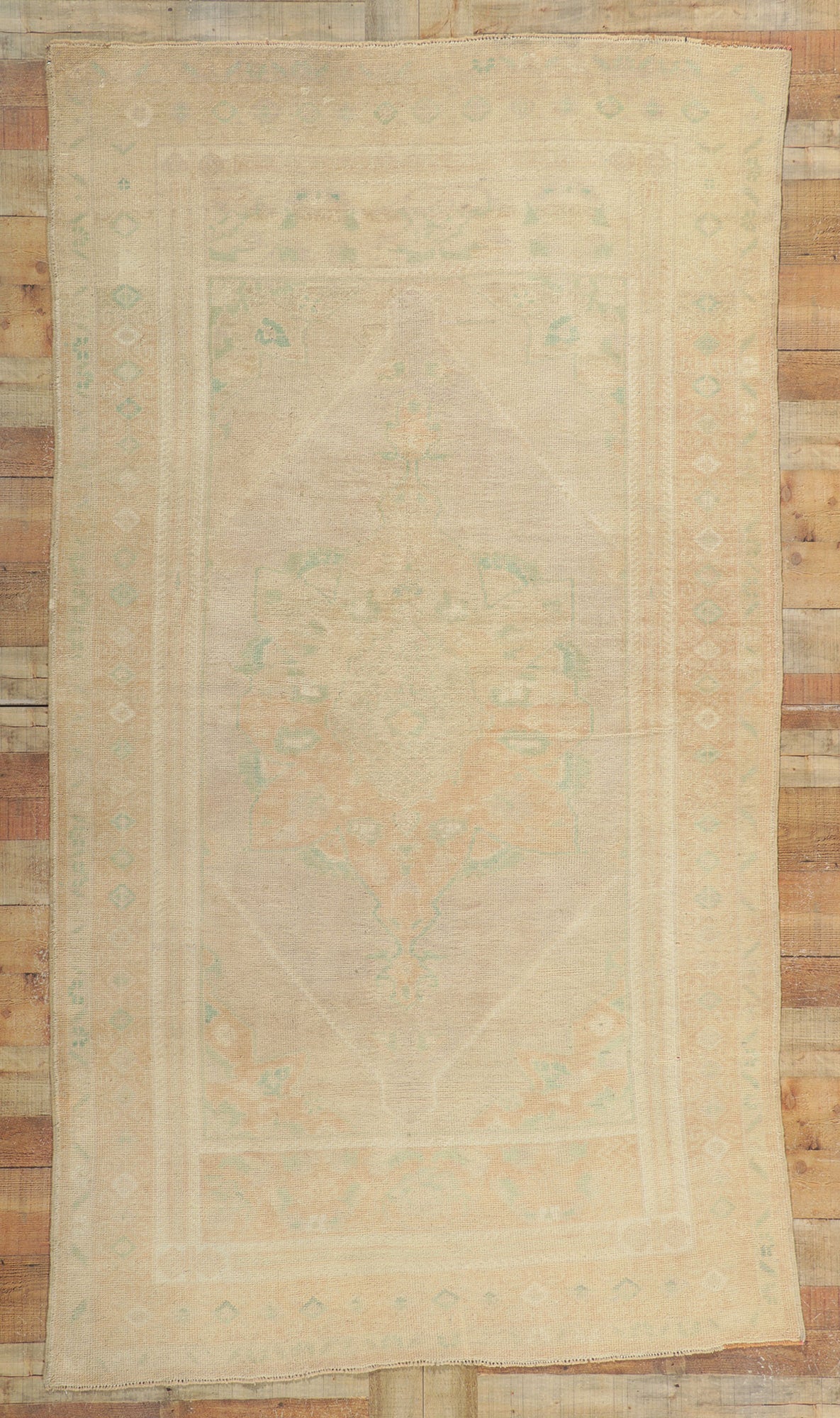 5 x 8 Vintage Turkish Oushak Rug 52974