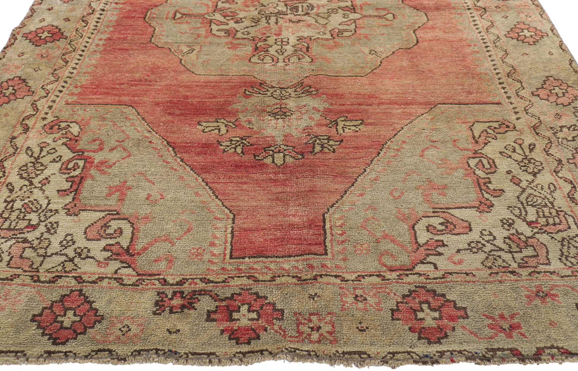 5 x 8 Vintage Turkish Oushak Rug 52352