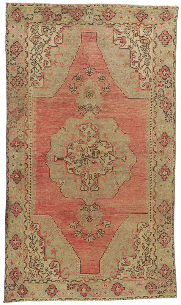 5 x 8 Vintage Turkish Oushak Rug 52352