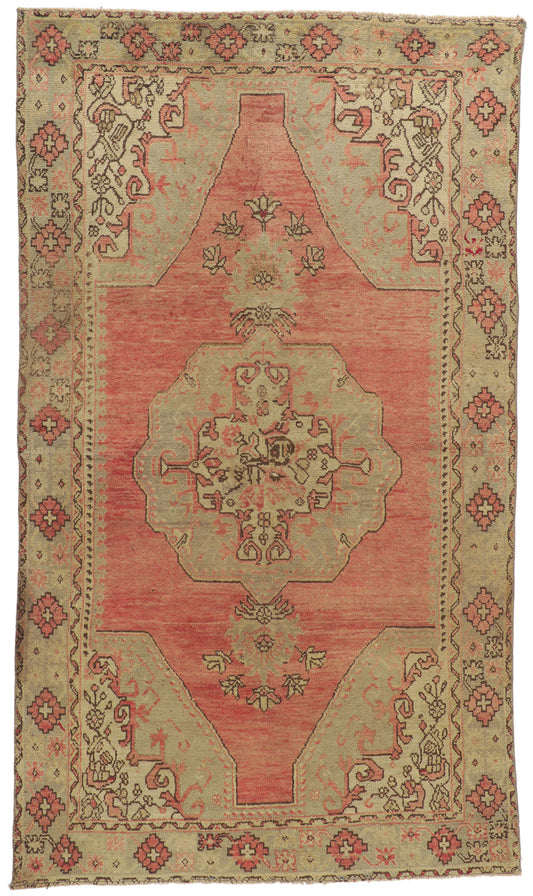 5 x 8 Vintage Turkish Oushak Rug 52352