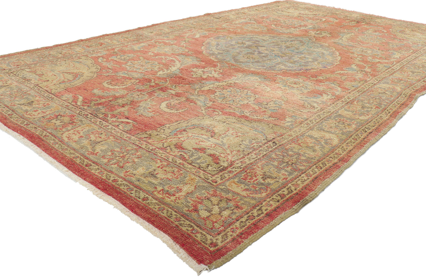 5 x 9 Vintage Turkish Oushak Rug 50523