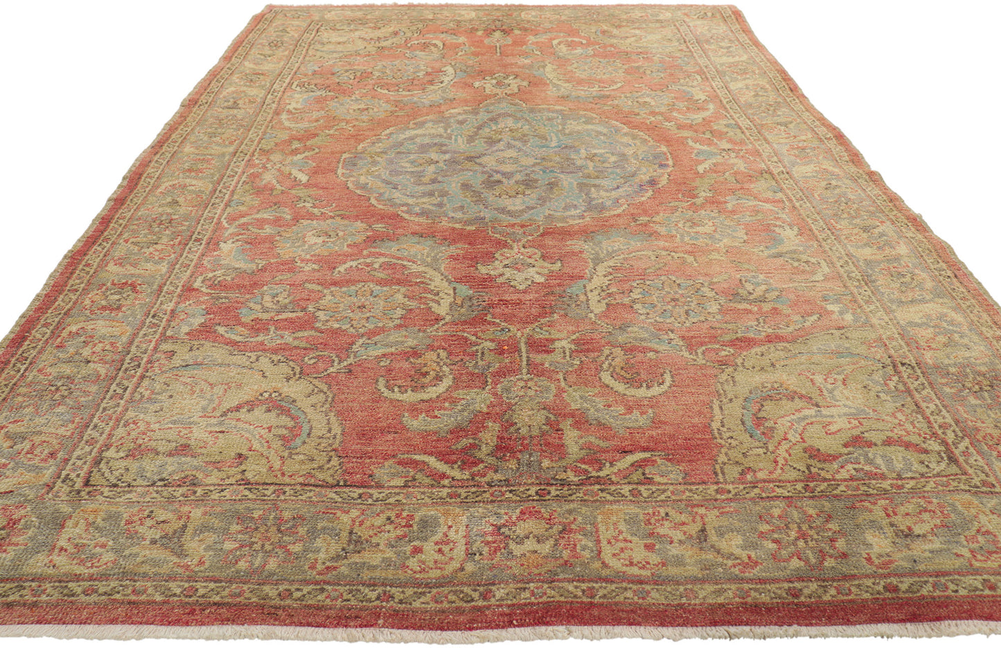 5 x 9 Vintage Turkish Oushak Rug 50523