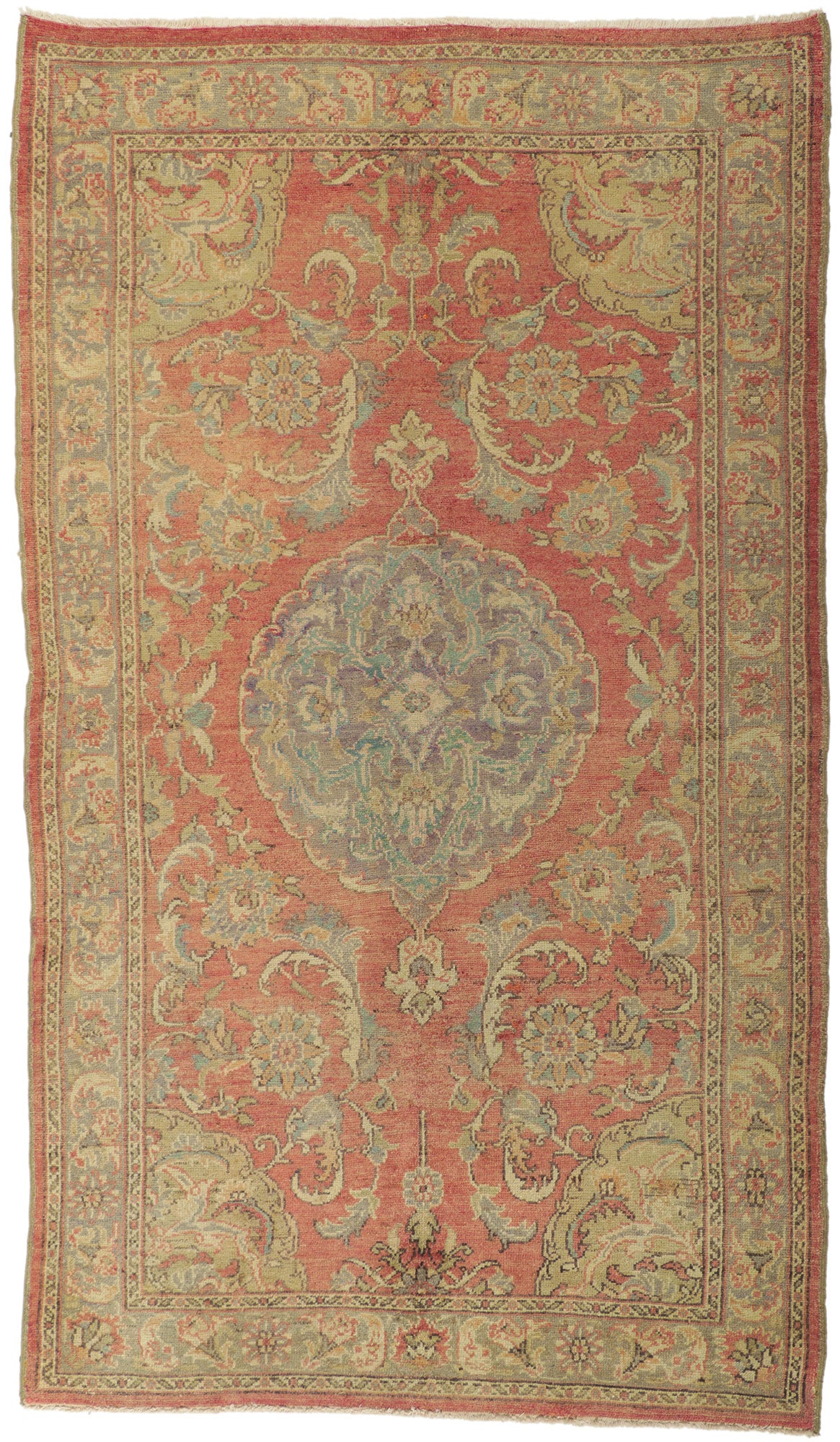 5 x 9 Vintage Turkish Oushak Rug 50523