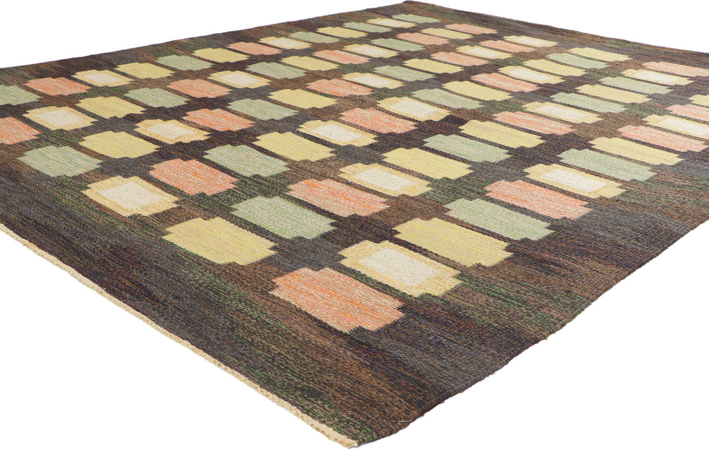 ���6 x 7 Judith Johansson Vintage Swedish Rollakan Rug 78492