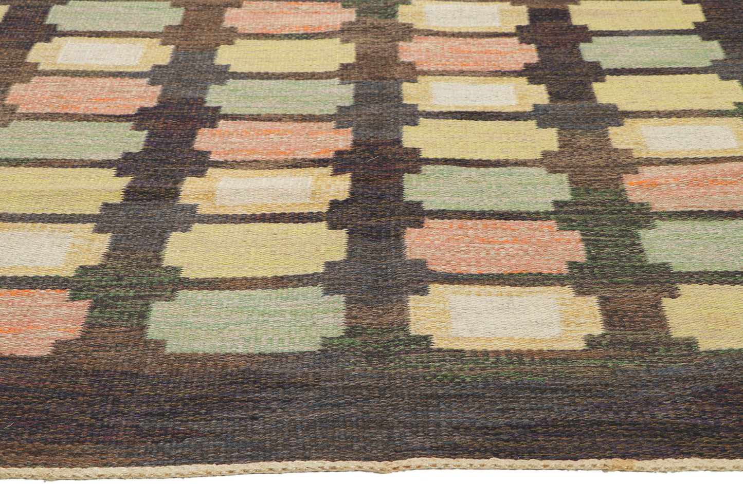 ���6 x 7 Judith Johansson Vintage Swedish Rollakan Rug 78492