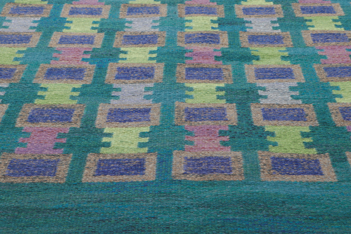 6 x 8 Judith Johansson Vintage Swedish Rollakan Rug 78495