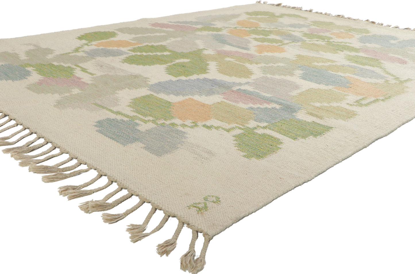 6 x 8 Anna-Johanna Angstrom Vintage Swedish Rollakan Rug 78500