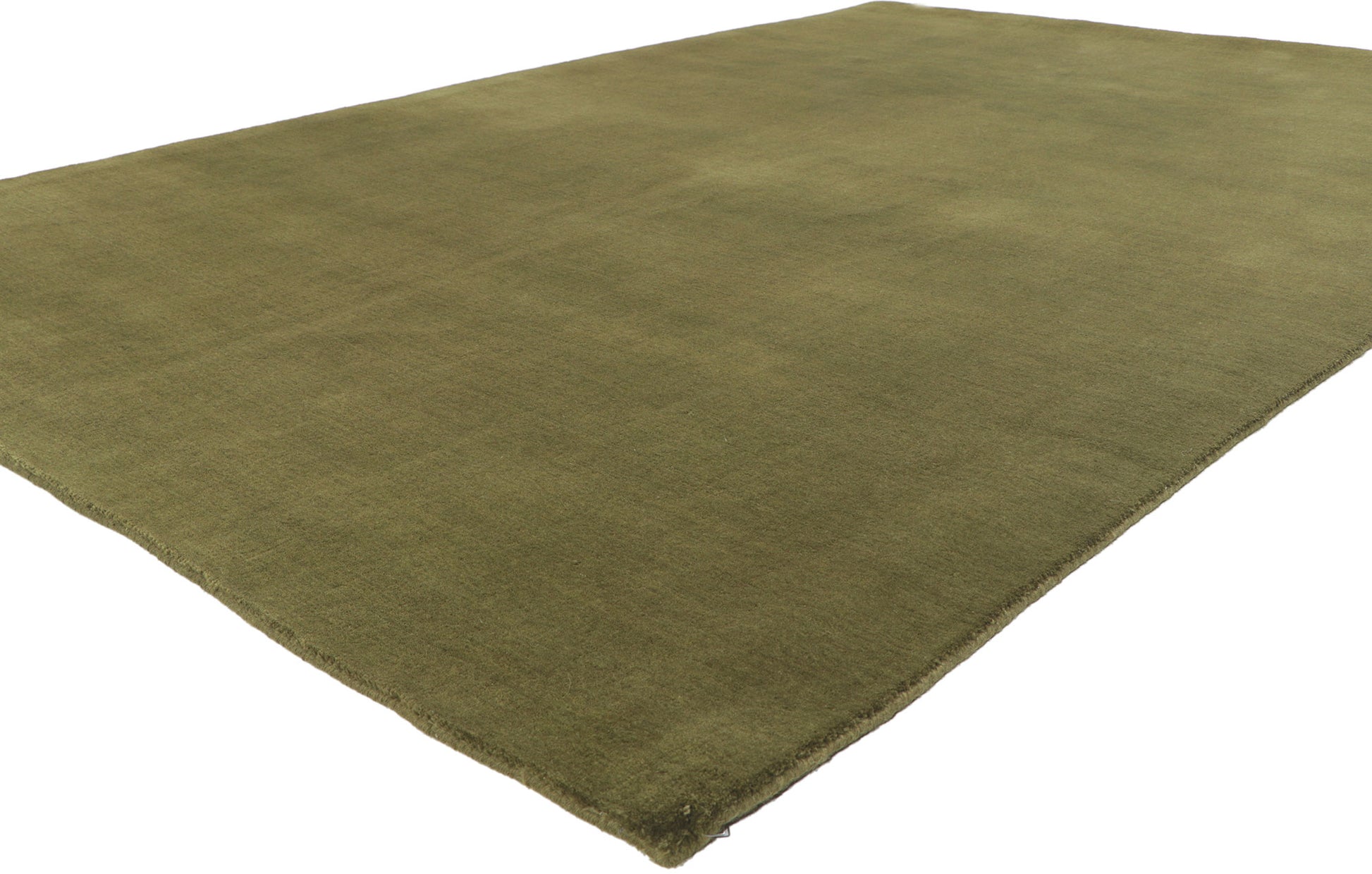 6 x 9 Solid Olive Green Modern Rug 30929