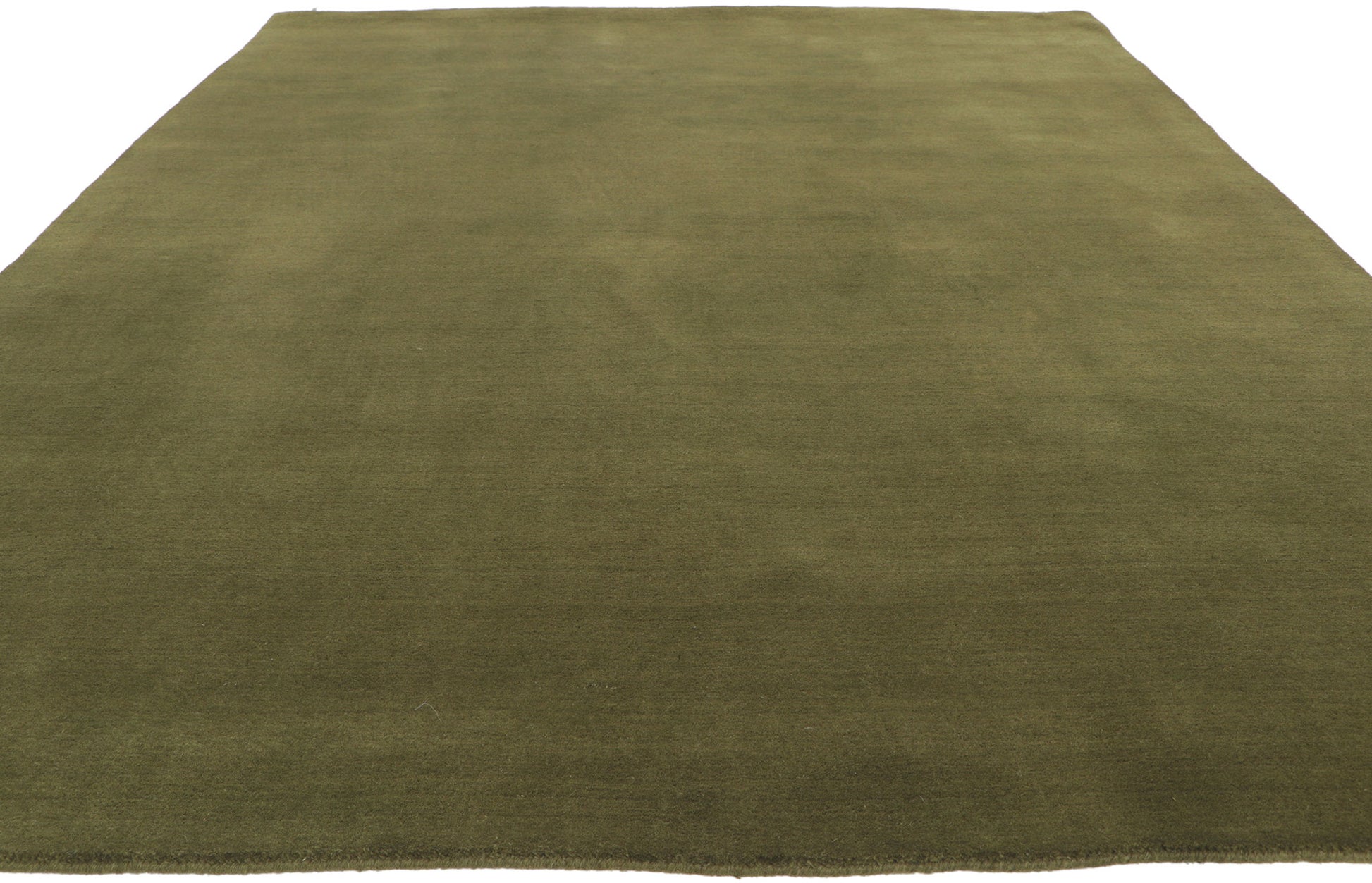 6 x 9 Solid Olive Green Modern Rug 30929
