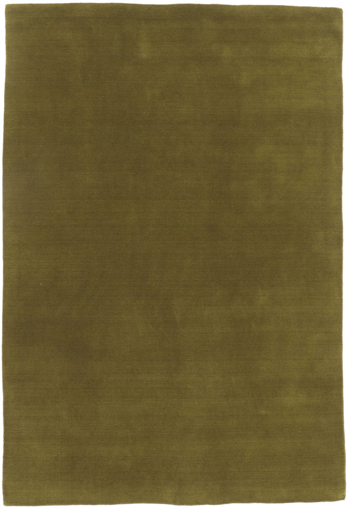 6 x 9 Solid Olive Green Modern Rug 30929