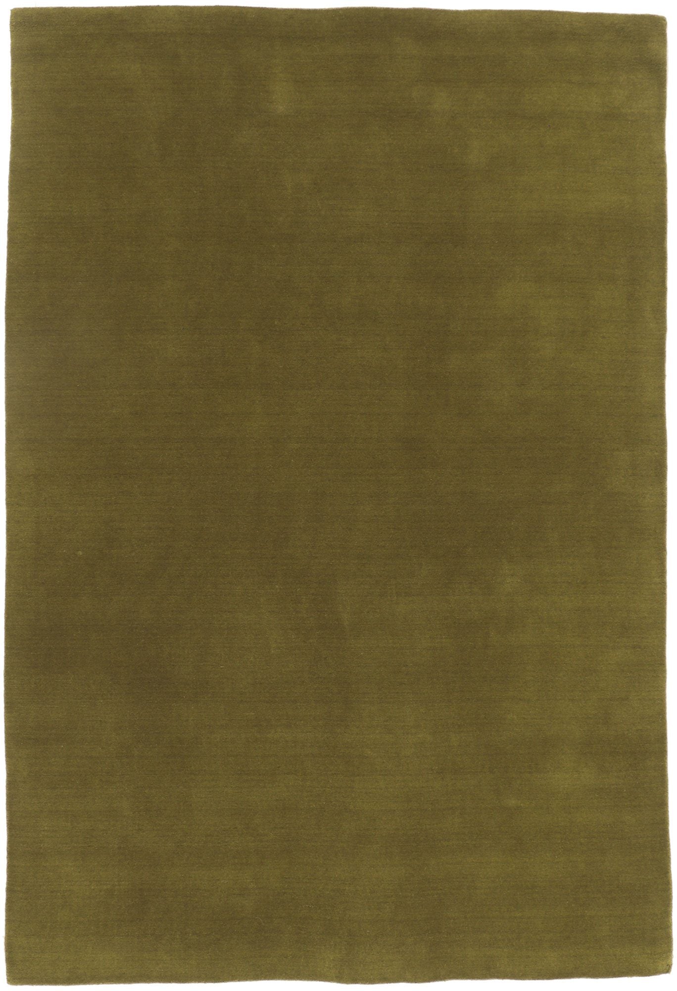 6 x 9 Solid Olive Green Modern Rug 30929