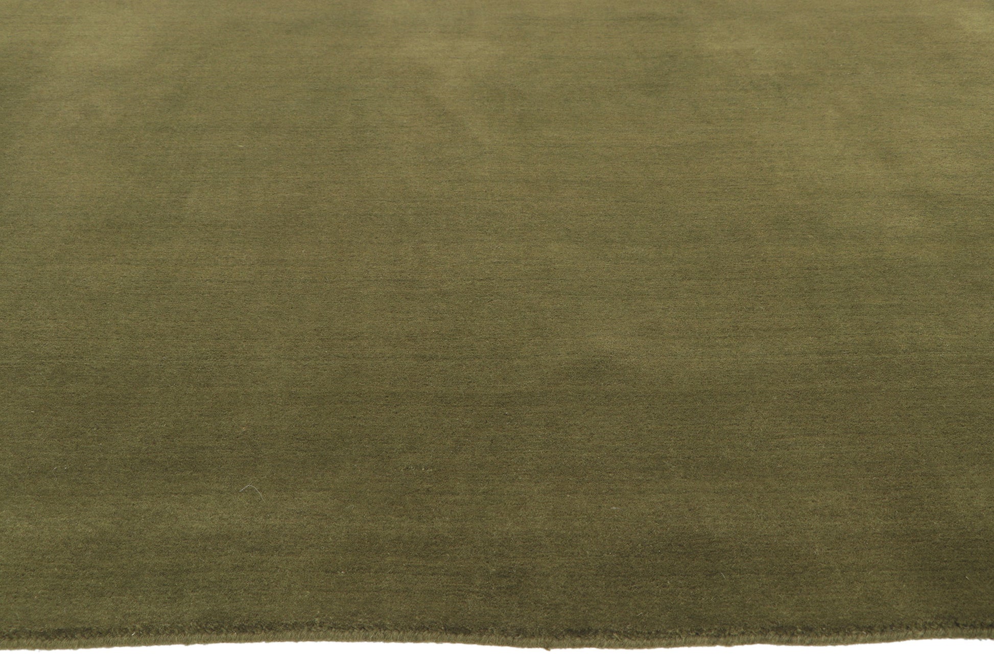 6 x 9 Solid Olive Green Modern Rug 30929