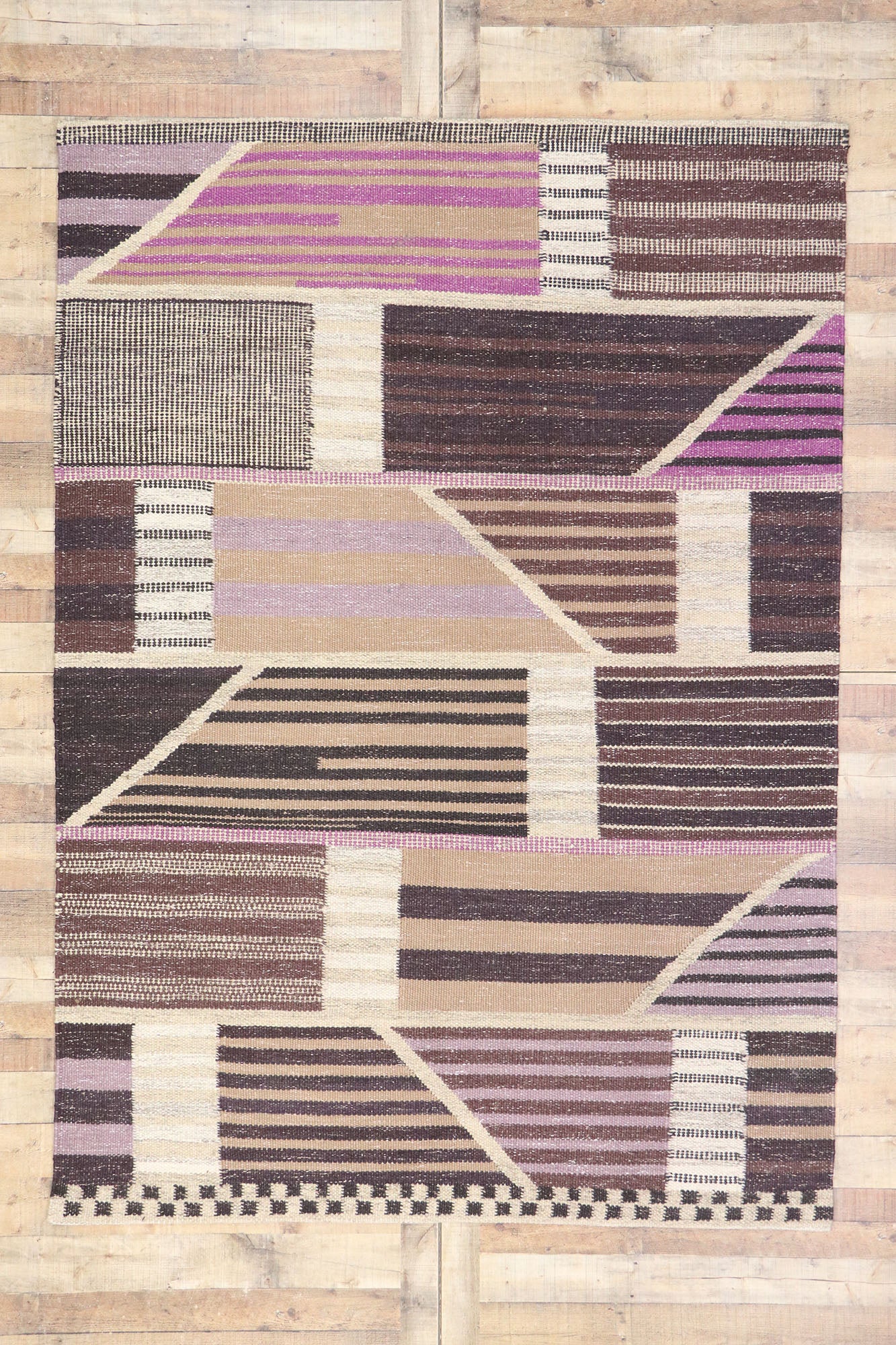 6 x 9 Scandinavian Modern Swedish Inspired Kilim Rug 30641