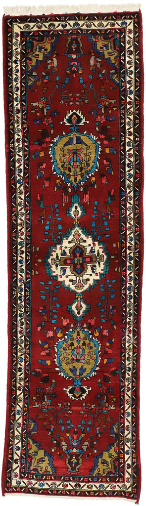3 x 10 Vintage Persian Hamadan Rug 60184