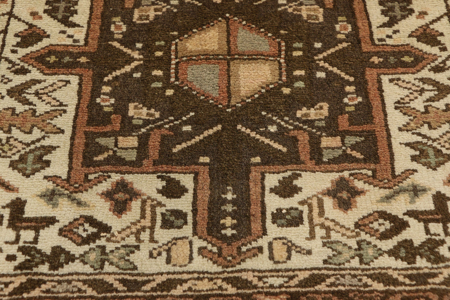3 x 5 Vintage Persian Karaja Heriz Rug 60331