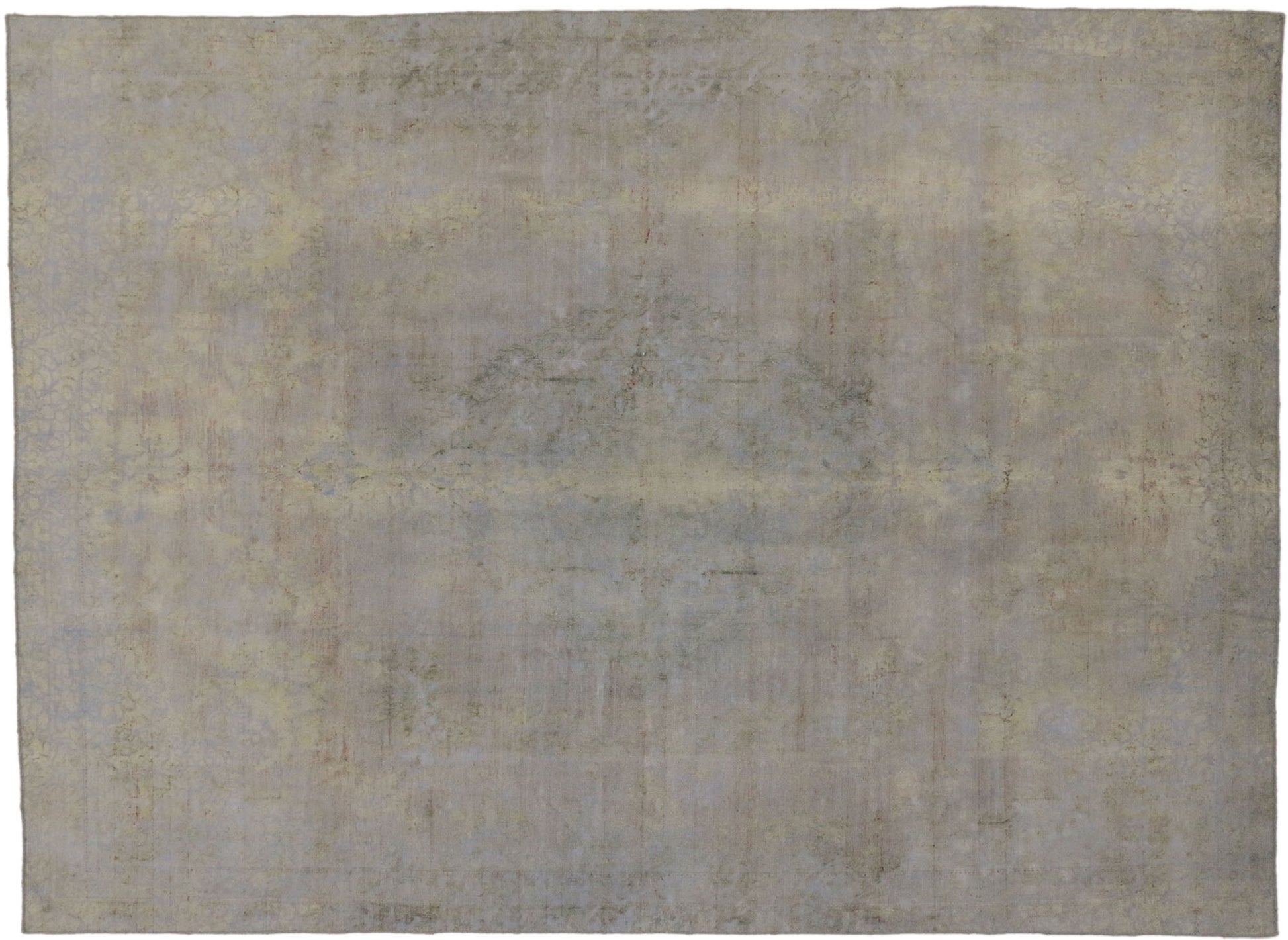 8 x 11 Vintage Distressed Overdyed Rug 60622