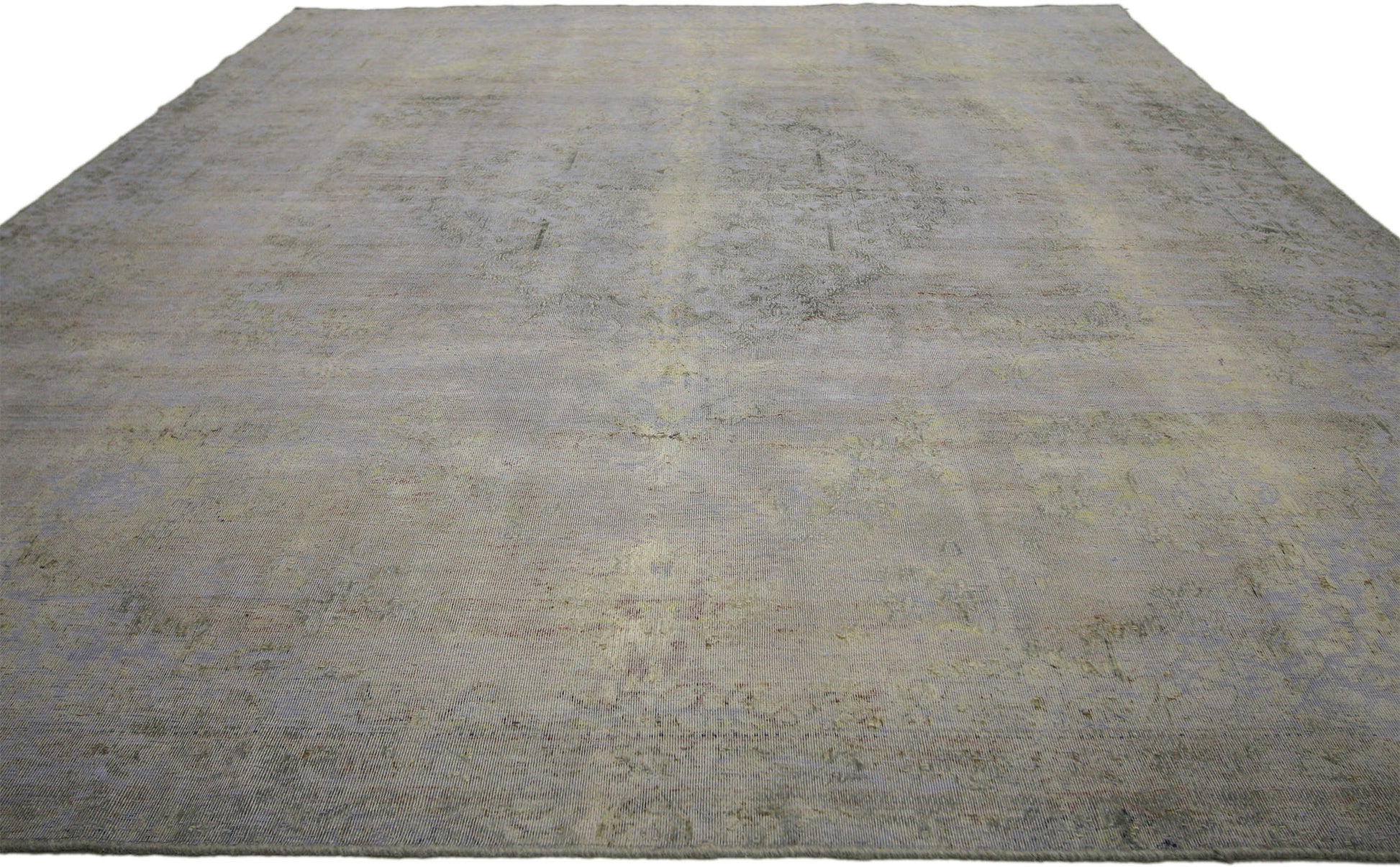 8 x 11 Vintage Distressed Overdyed Rug 60622