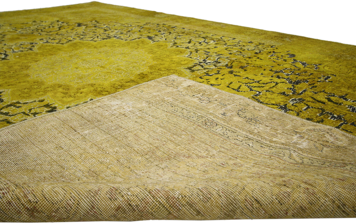 7 x 11 Vintage Distressed Overdyed Rug 60625