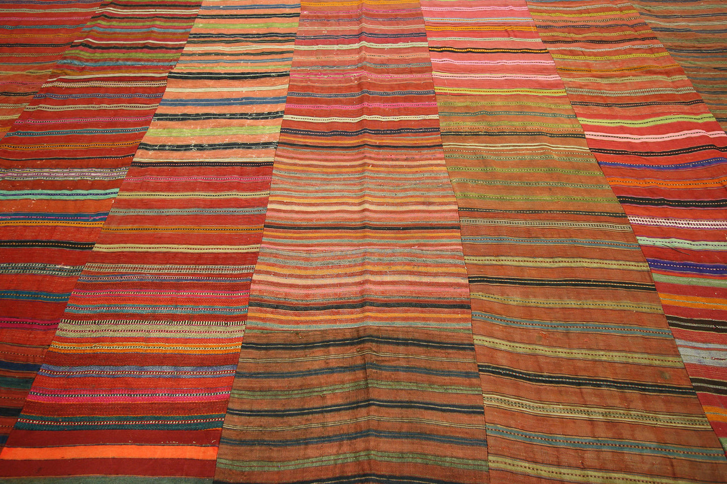 9 x 12 Vintage Turkish Striped Kilim Rug 60646