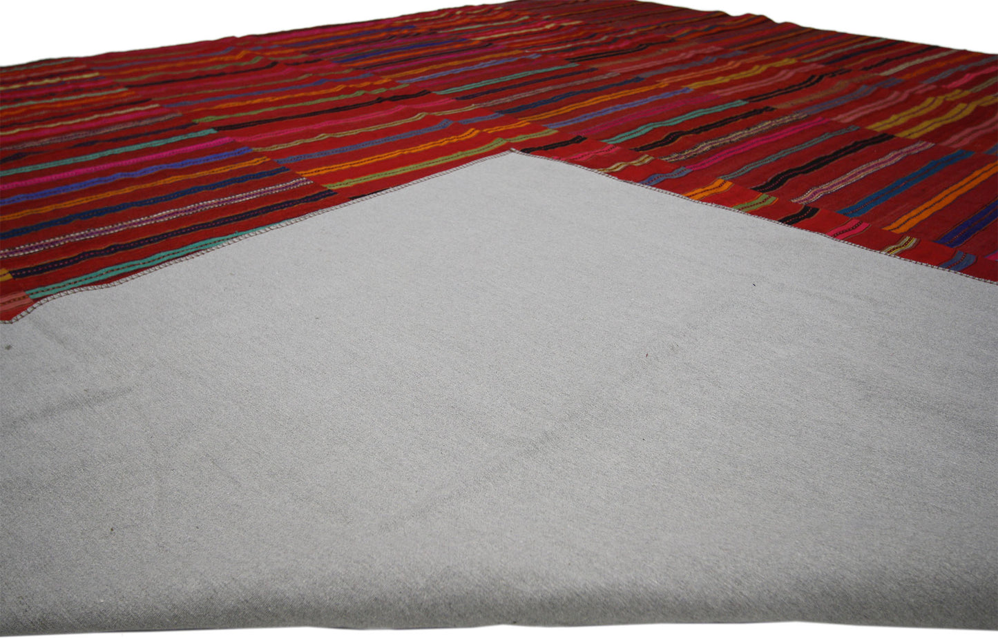 9 x 10 Vintage Turkish Striped Kilim Rug 60651