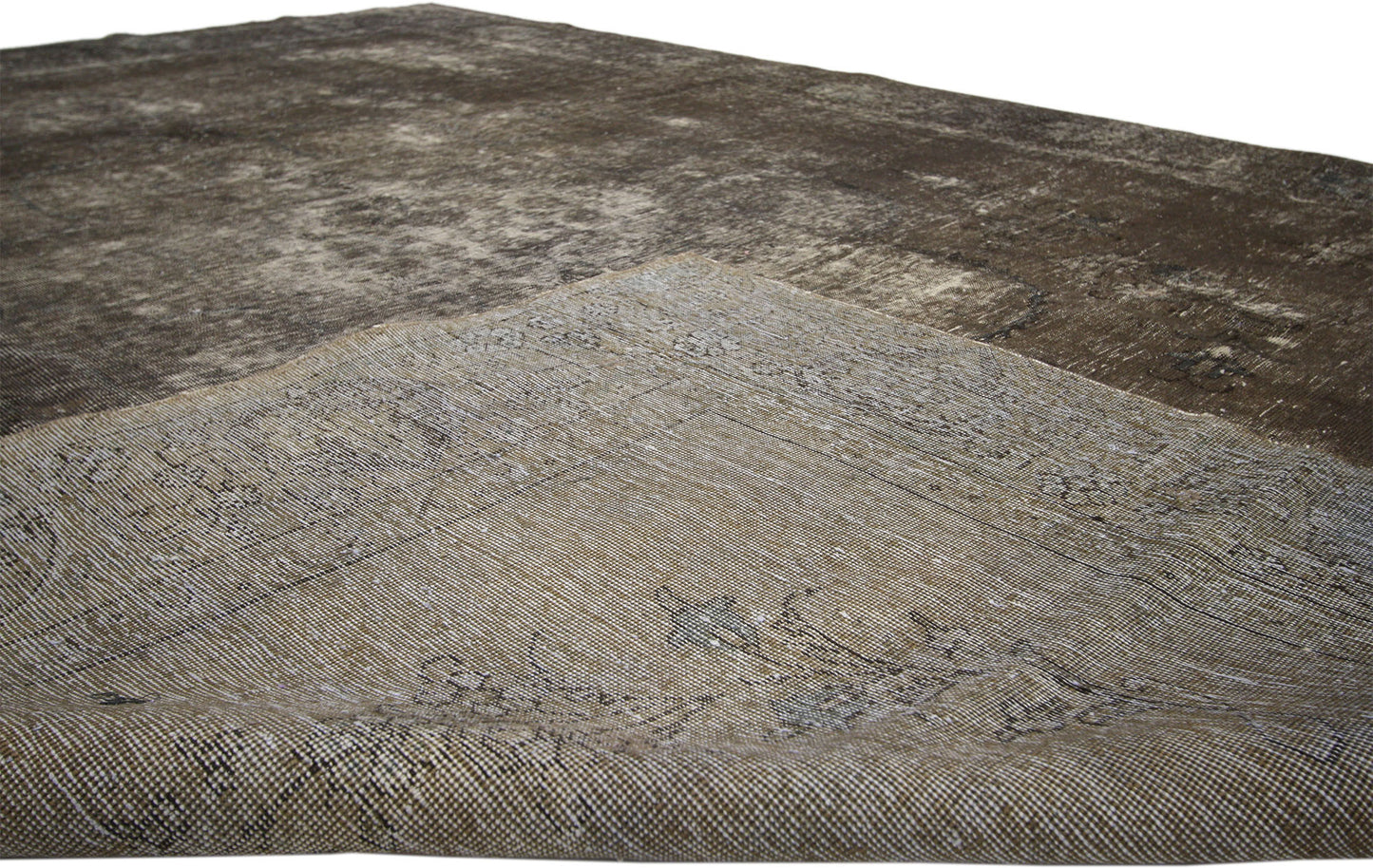 9 x 12 Vintage Distressed Overdyed Rug 60683