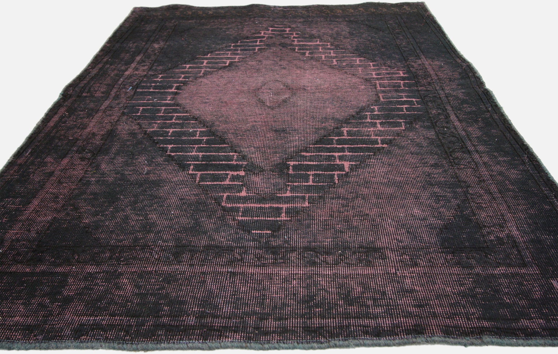 4 x 6 Vintage Distressed Overdyed Rug 60736