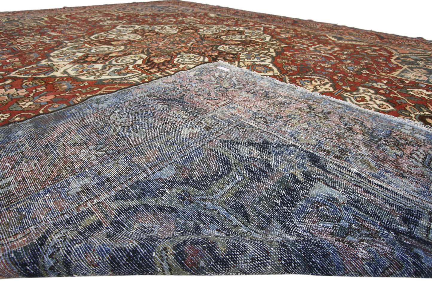 12 x 16 Vintage Persian Bakhtiari Rug 60743