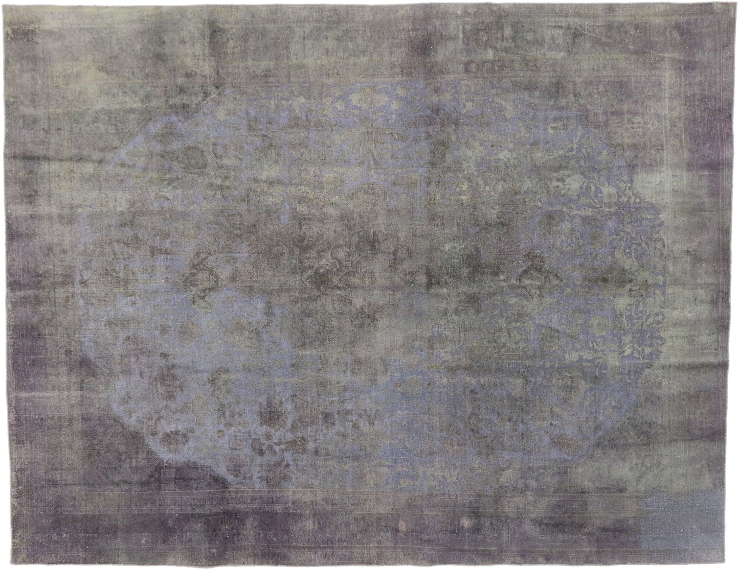 9 x 12 Vintage Distressed Overdyed Rug 60773