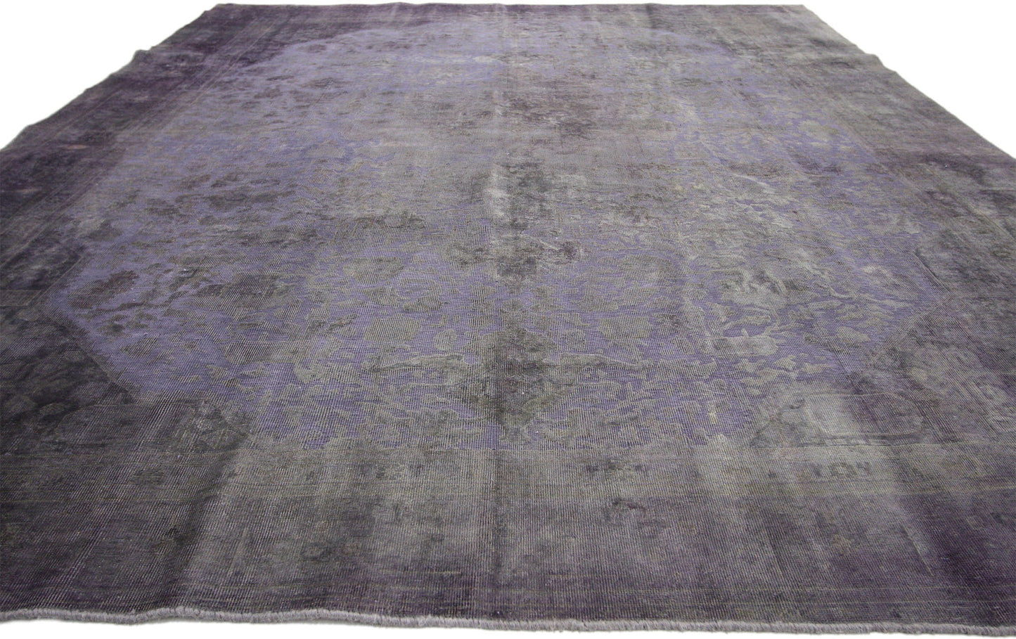 9 x 12 Vintage Distressed Overdyed Rug 60773