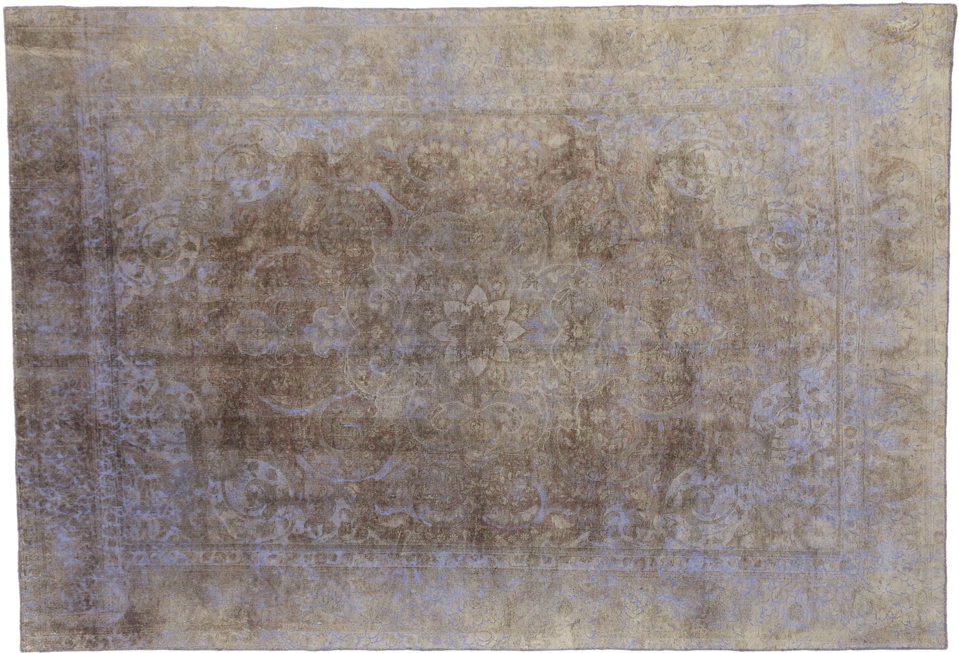 8 x 11 Vintage Distressed Overdyed Rug 60775