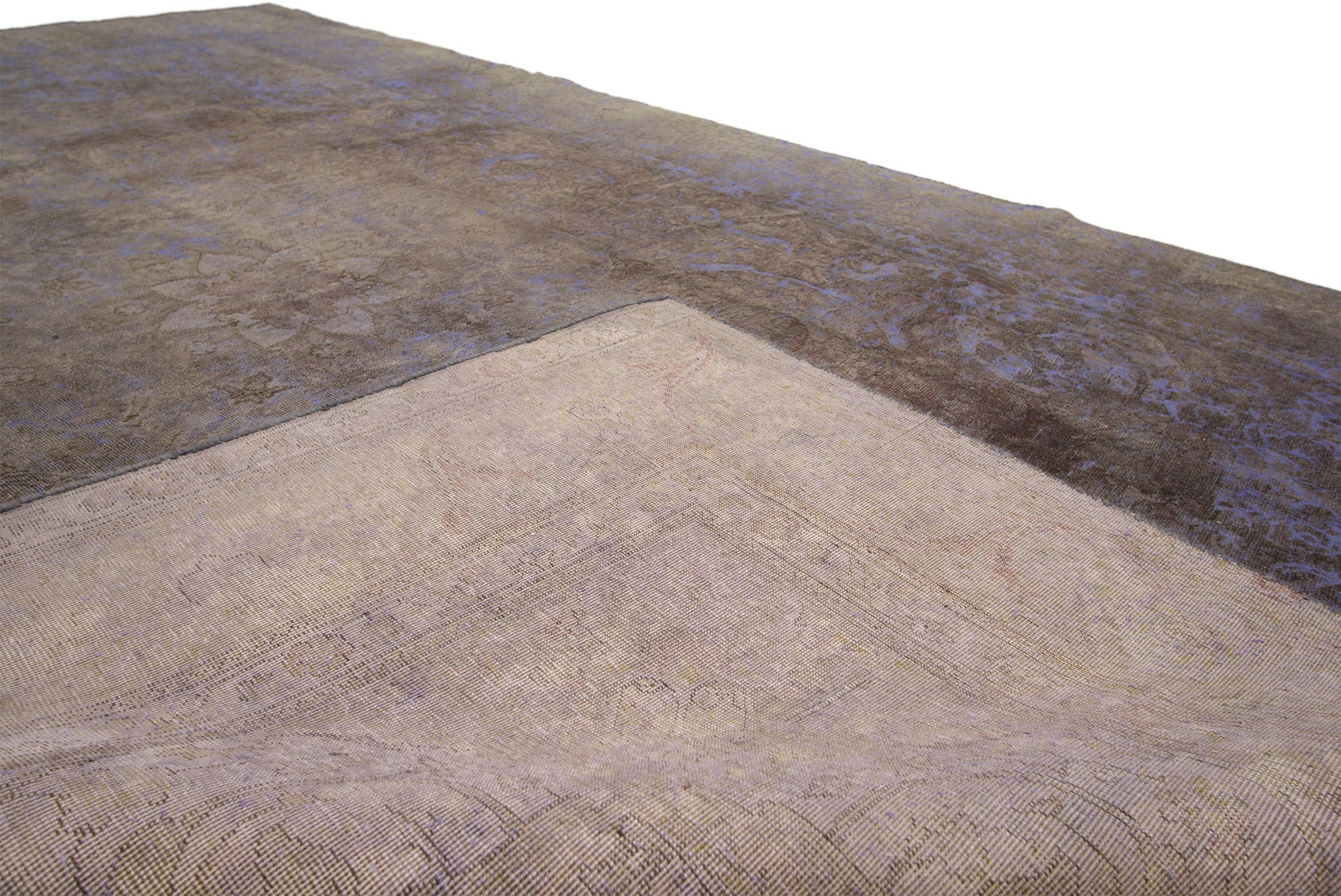 8 x 11 Vintage Distressed Overdyed Rug 60775