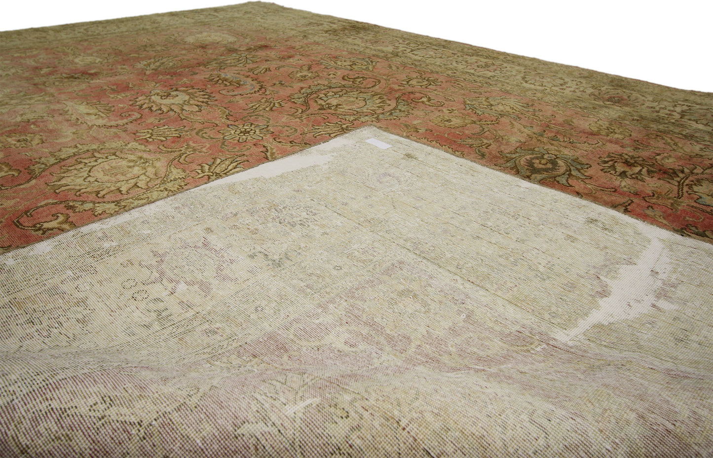 9 x 13 Antique Persian Tabriz Rug 60779