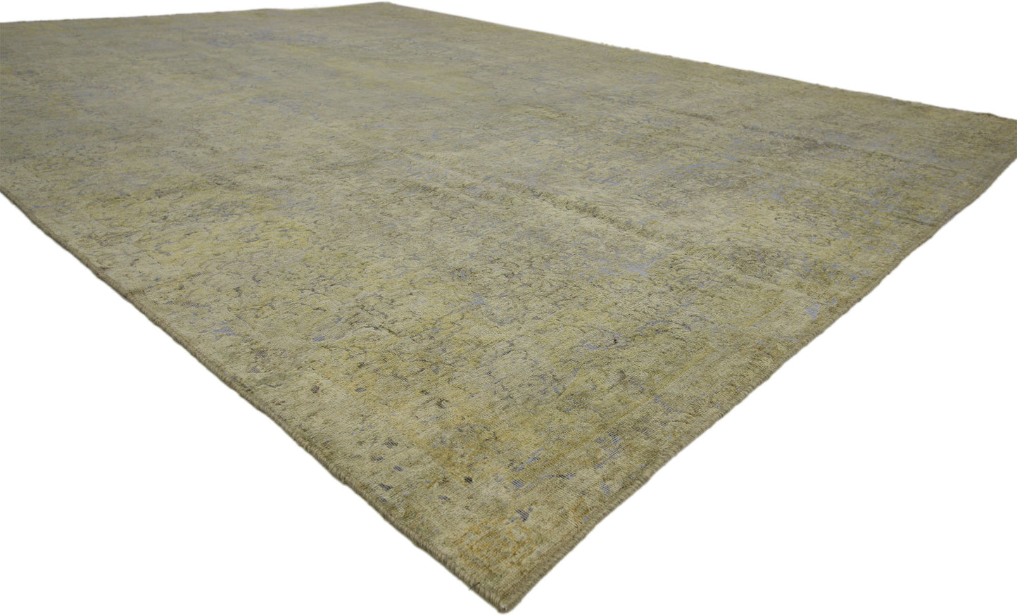 10 x 13 Vintage Distressed Overdyed Rug 60785