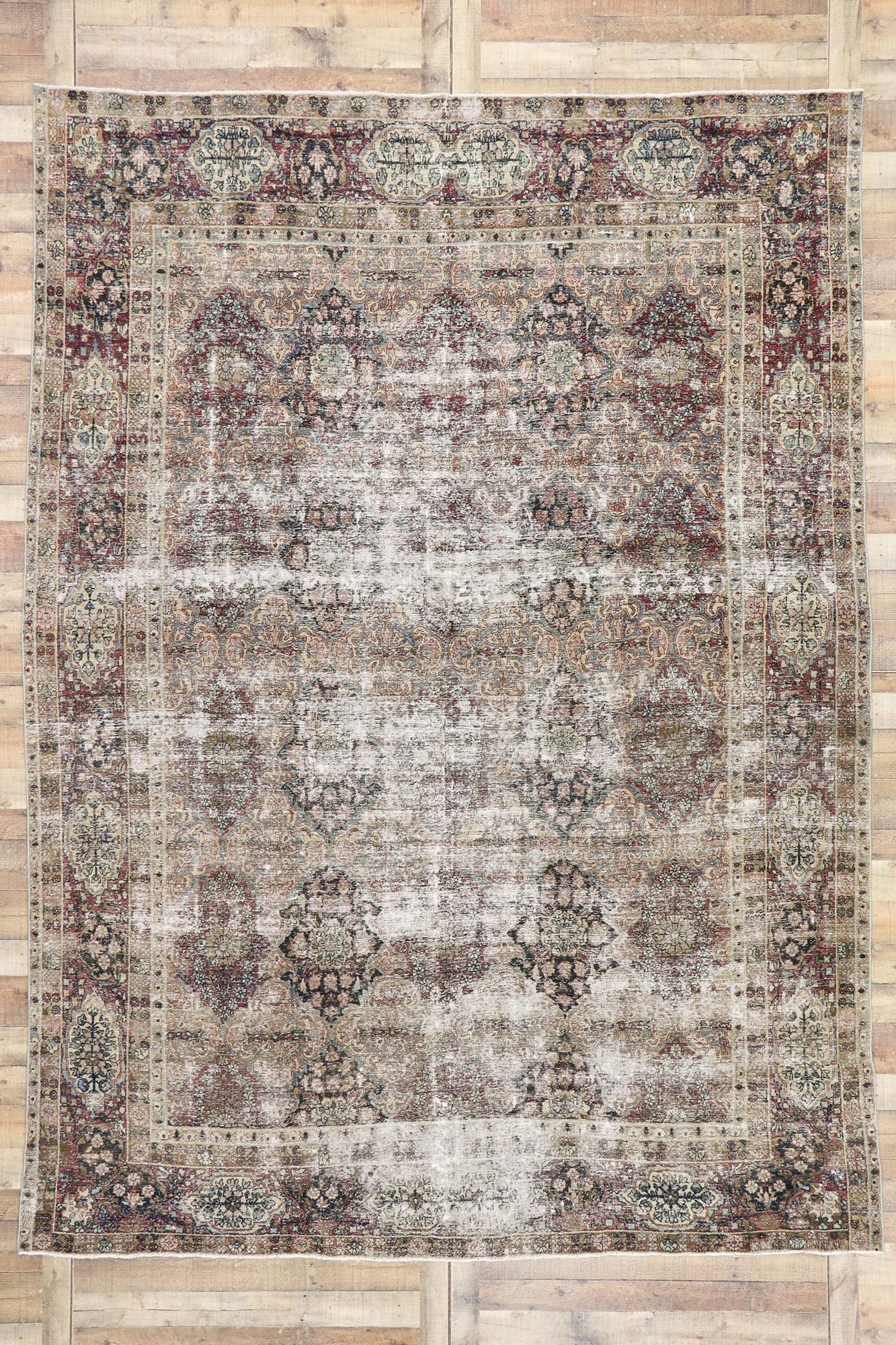 9 x 12 Antique Persian Kerman Rug 60837