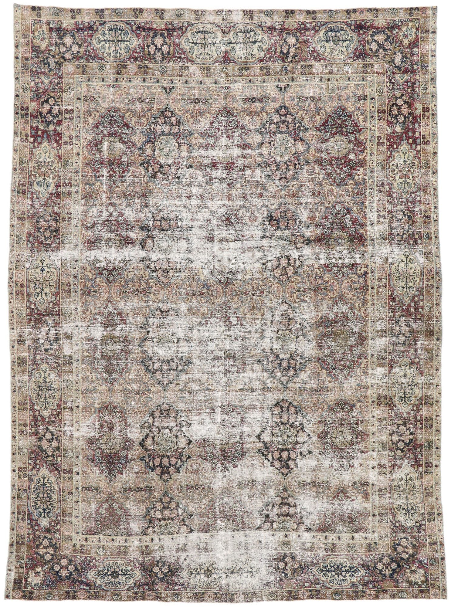 9 x 12 Antique Persian Kerman Rug 60837