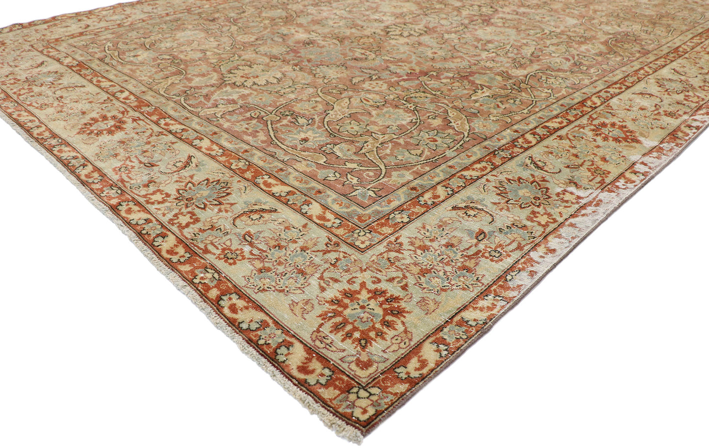8 x 11 Antique Persian Tabriz Rug 60846
