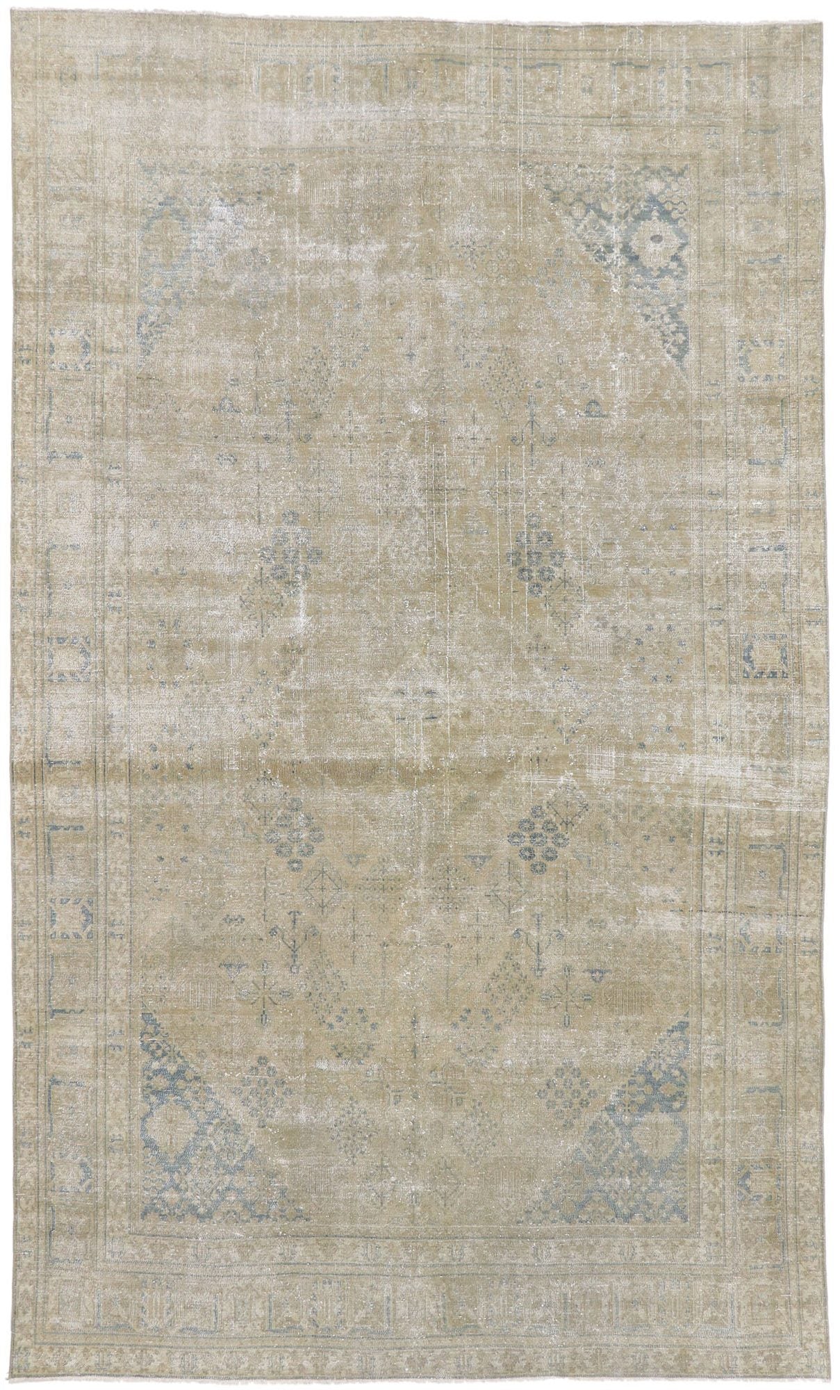 8 x 13 Antique Persian Tabriz Rug 60854