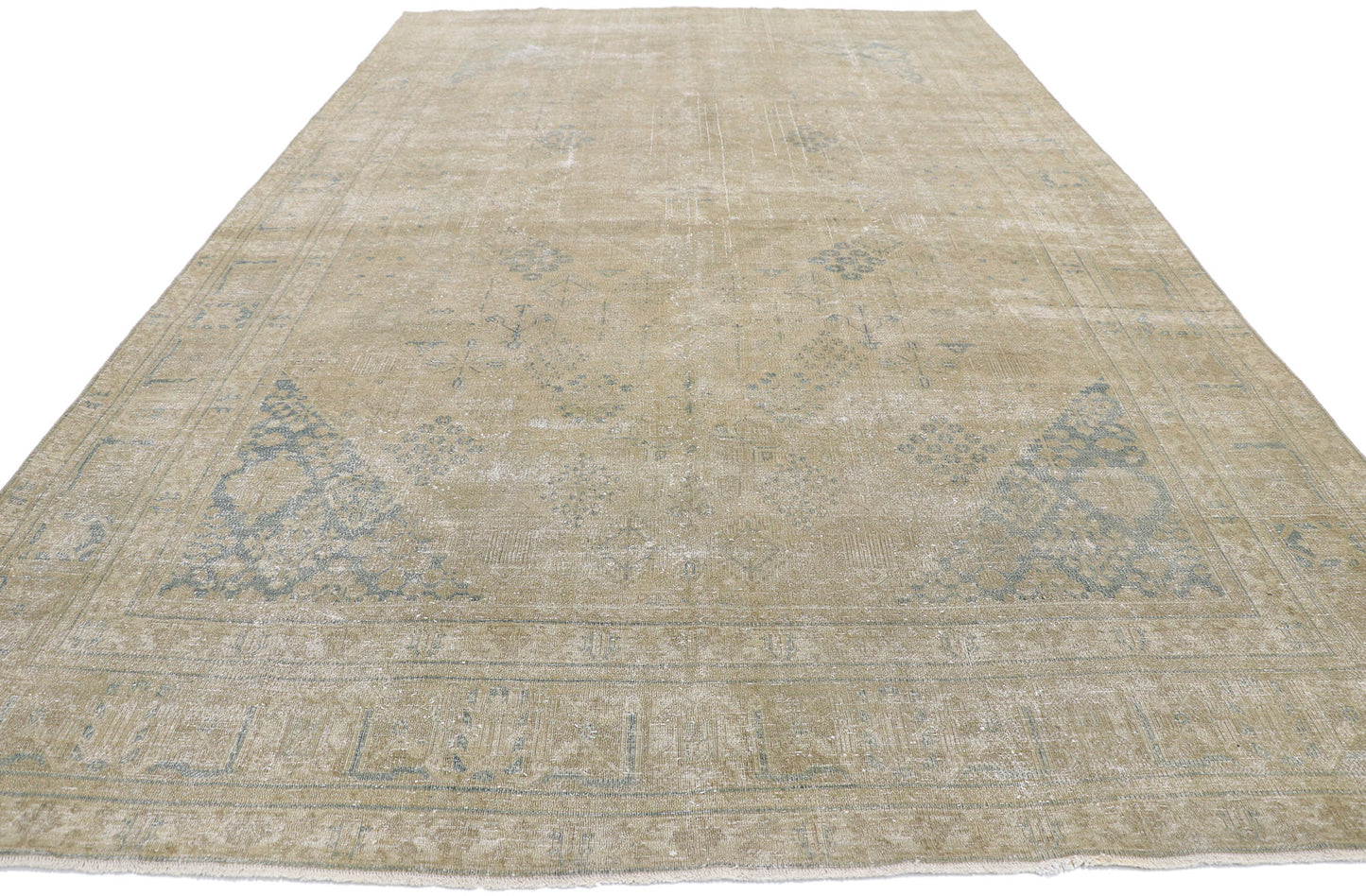 8 x 13 Antique Persian Tabriz Rug 60854