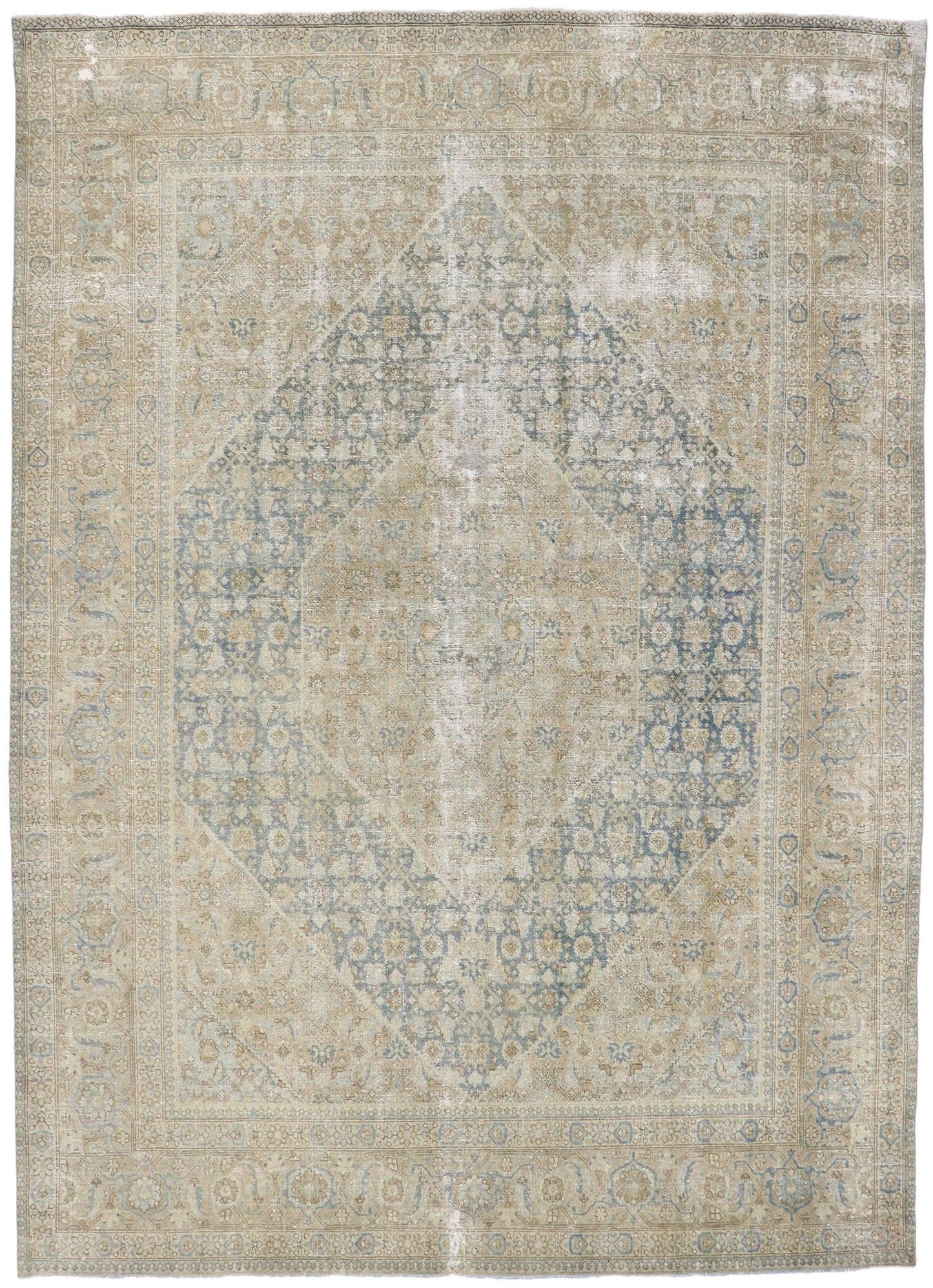 8 x 11 Antique Persian Tabriz Rug 60865