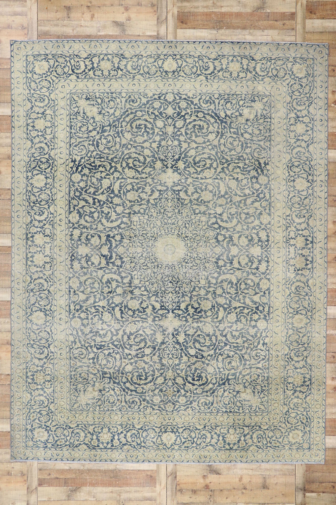 10 x 13 Antique Persian Tabriz Rug 60869