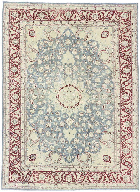 8 x 11 Antique Persian Tabriz Rug 60874