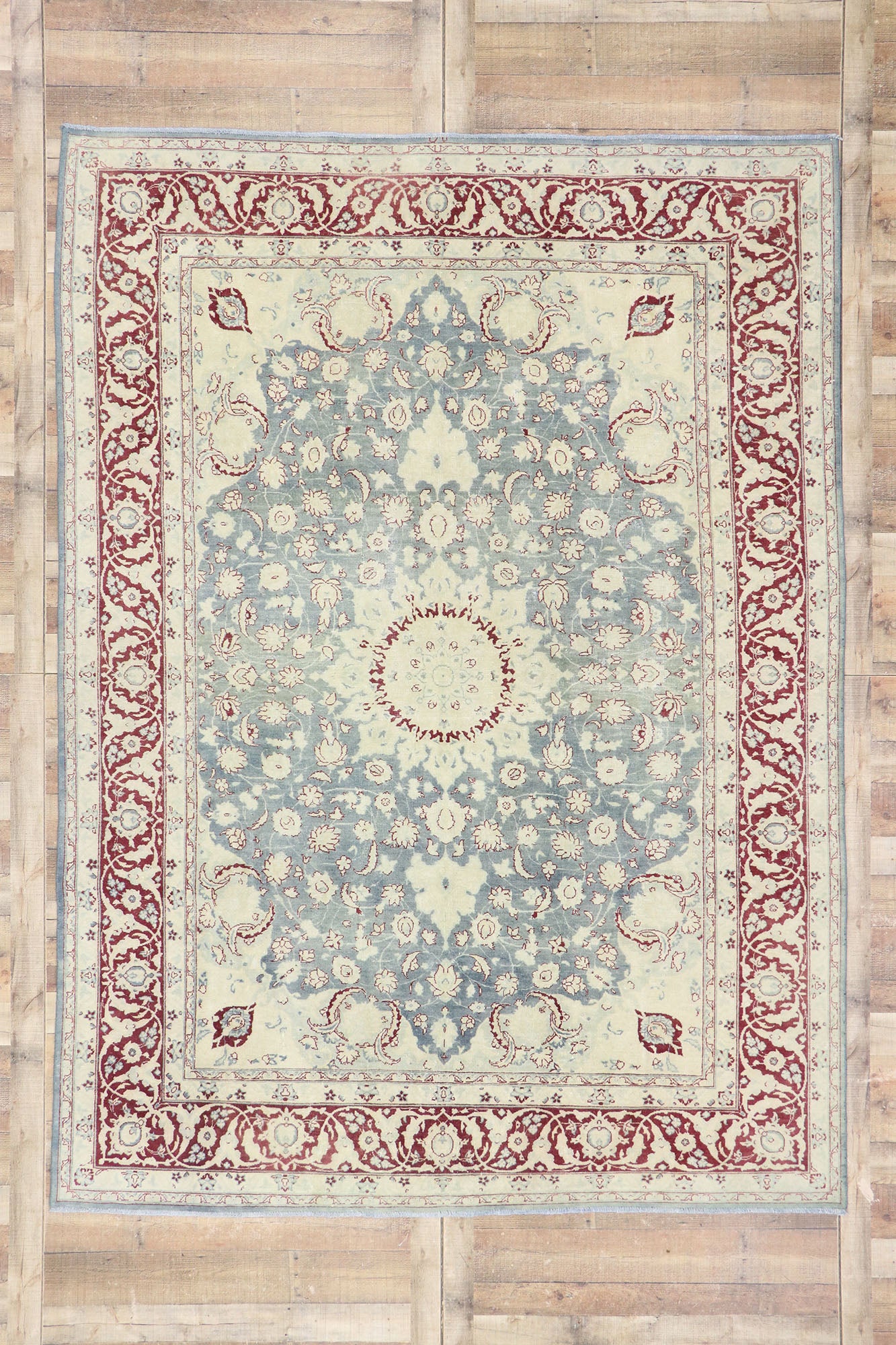 8 x 11 Antique Persian Tabriz Rug 60874