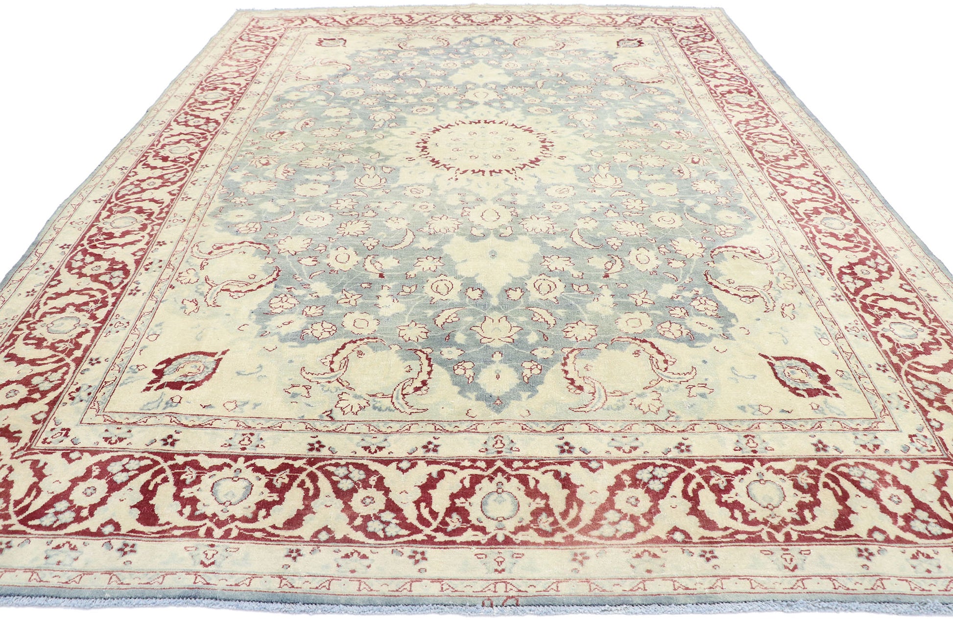 8 x 11 Antique Persian Tabriz Rug 60874