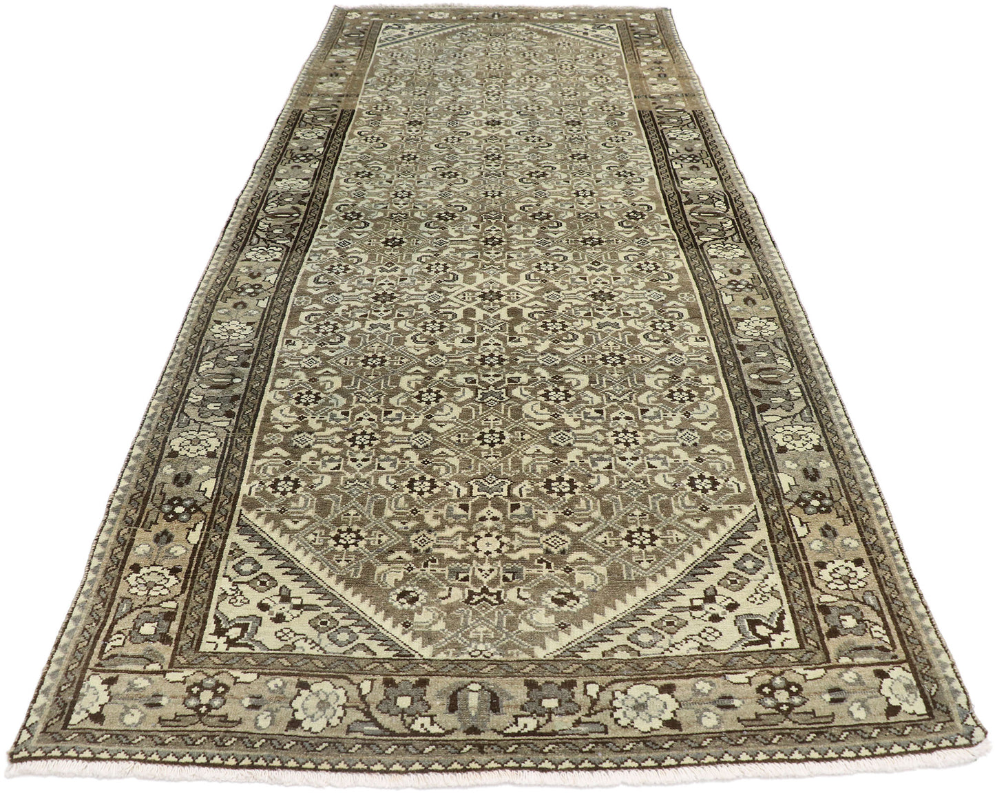 4 x 9 Antique Persian Mahal Runner 60878