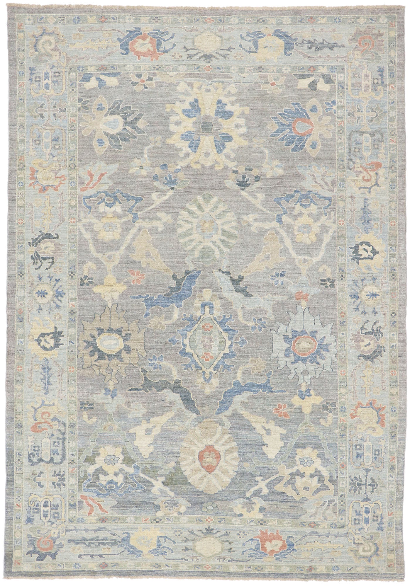 8 x 12 Modern Gray Persian Sultanabad Rug 60886