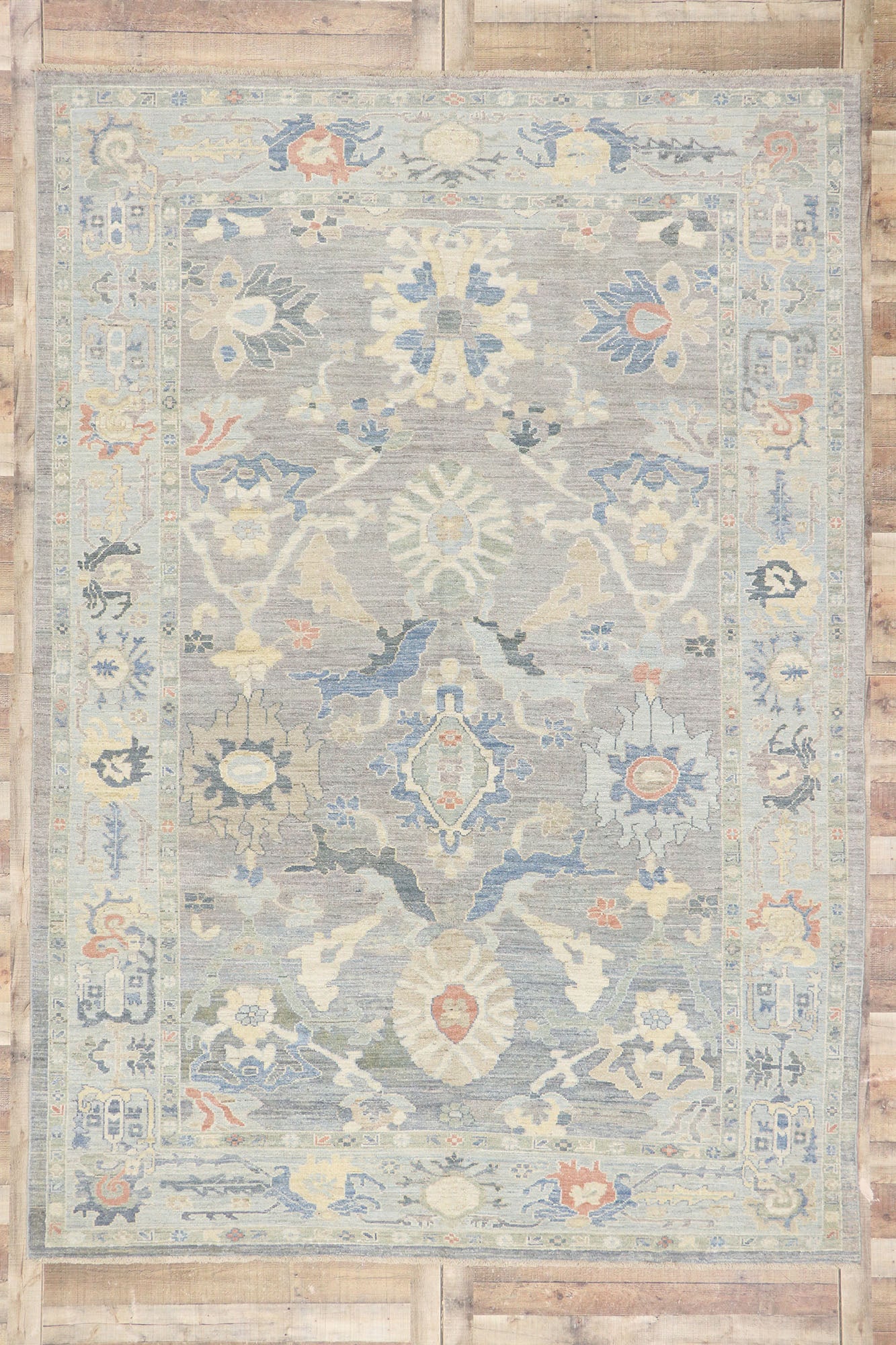 8 x 12 Modern Gray Persian Sultanabad Rug 60886
