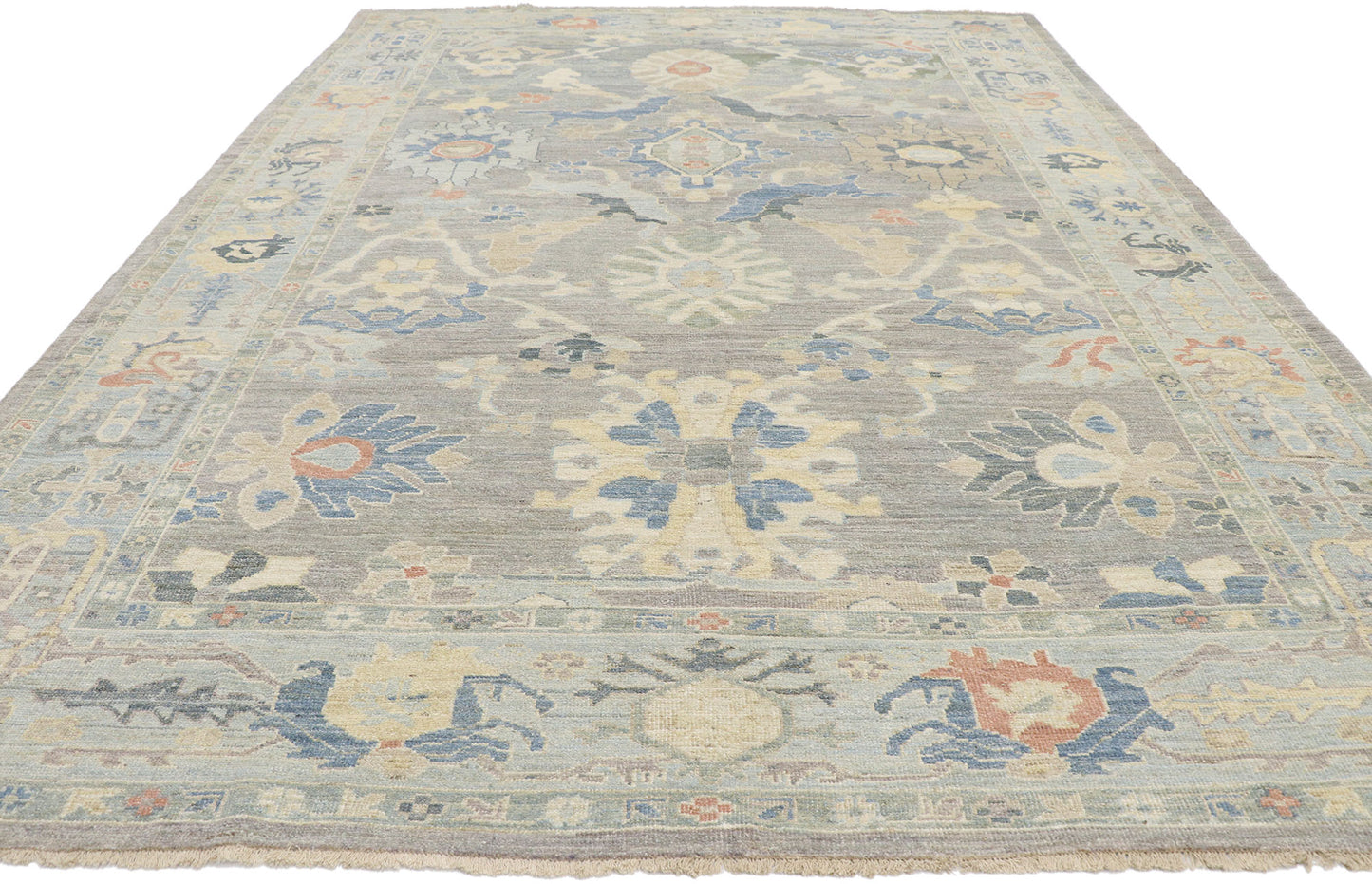 8 x 12 Modern Gray Persian Sultanabad Rug 60886