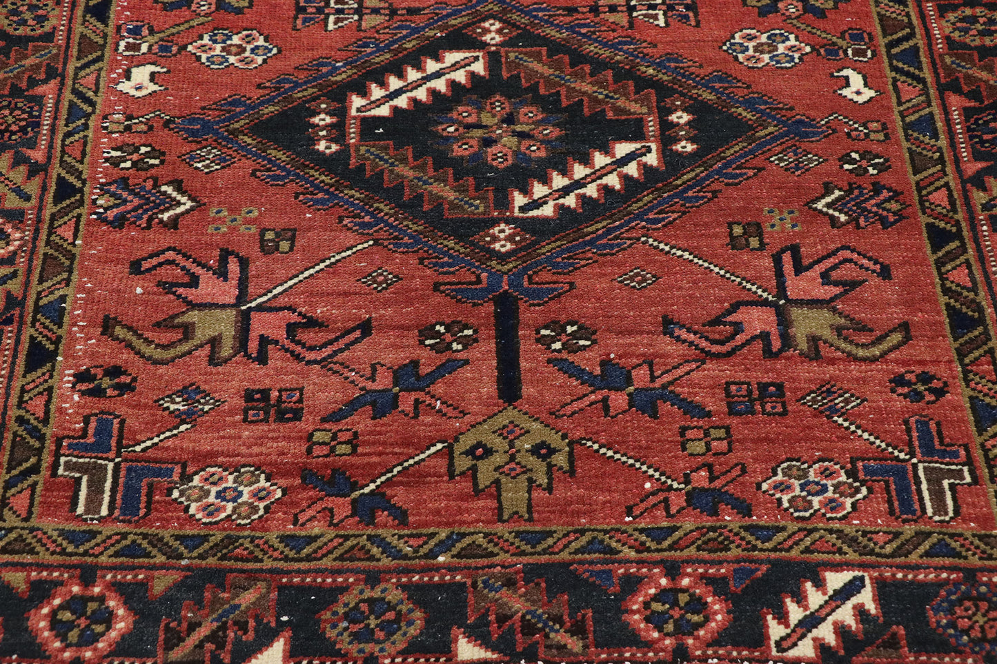 4 x 14 Vintage Persian Heriz Rug 60887
