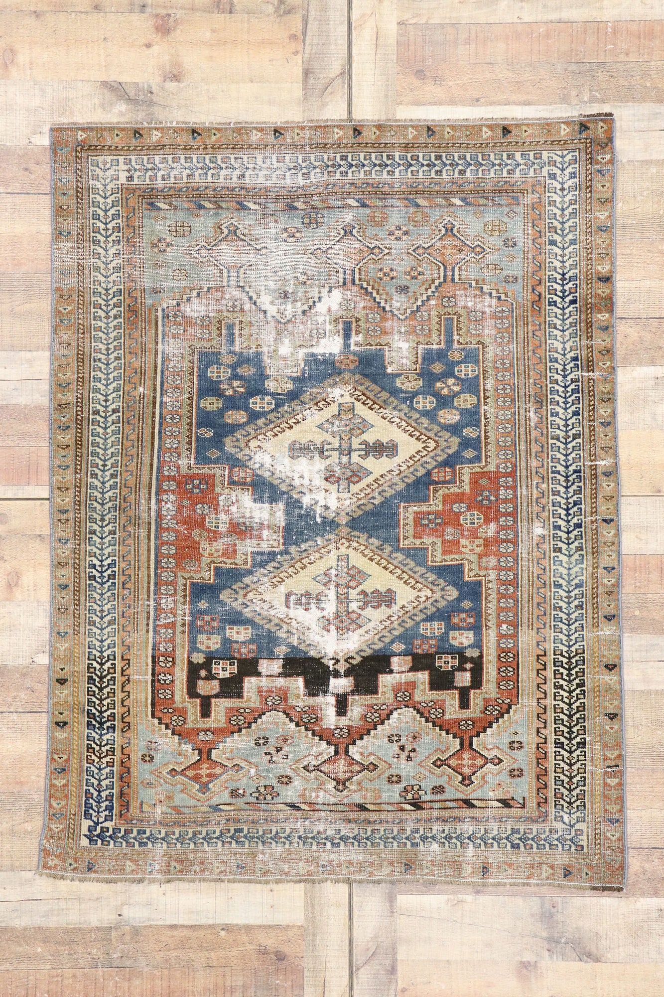 4 x 5 Antique Persian Shiraz Rug 60897
