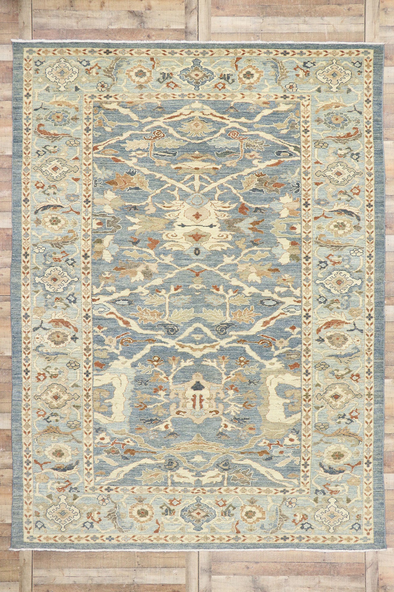 9 x 12 Turkish Blue Sultanabad Rug 60900